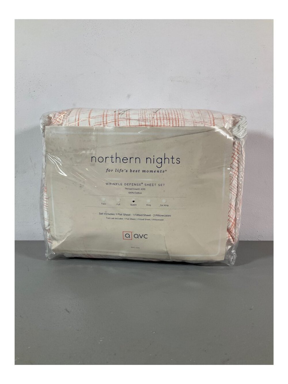 Northern Nights 400TC 100% Cotton Wrinkle Defense Sheet Set, Red - Includes Pill